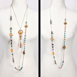 OOAK Boho Long Layering Necklace